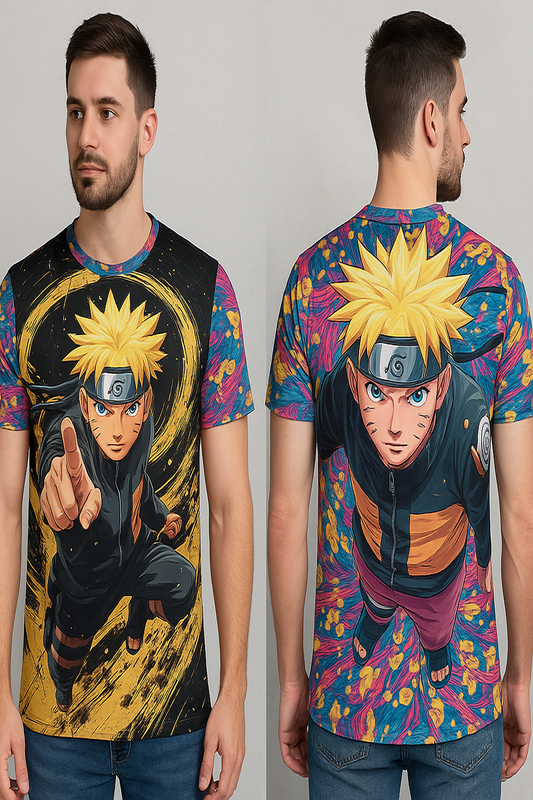 Anime Naruto Graphic Print T-Shirt For Men's\ AI Genz