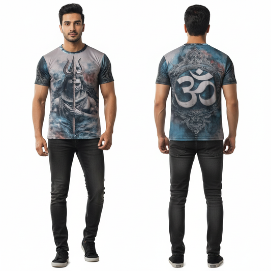 God Lord Shiva Graphic T-Shirts For Men's