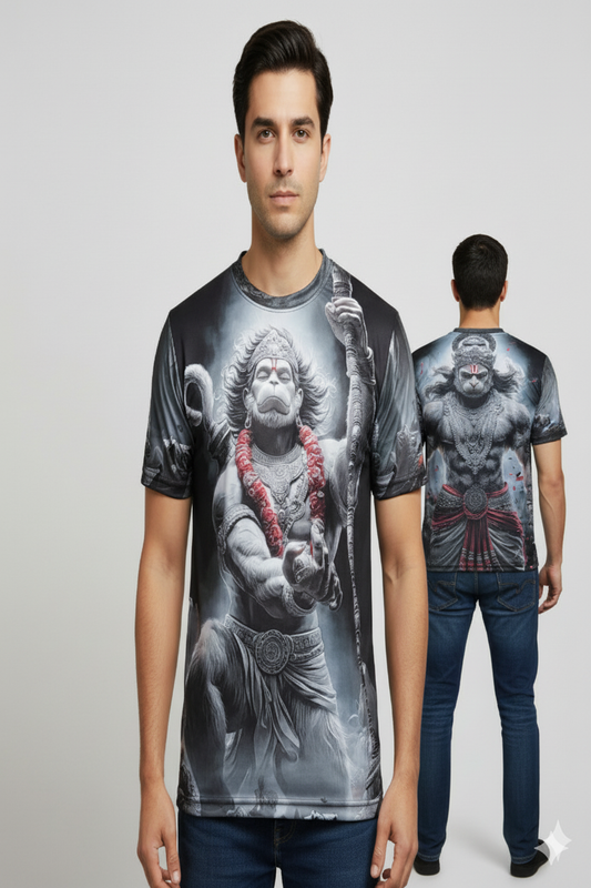 Almighty Immortal Lord Hanuman Graphic T-shirt | AIGenz