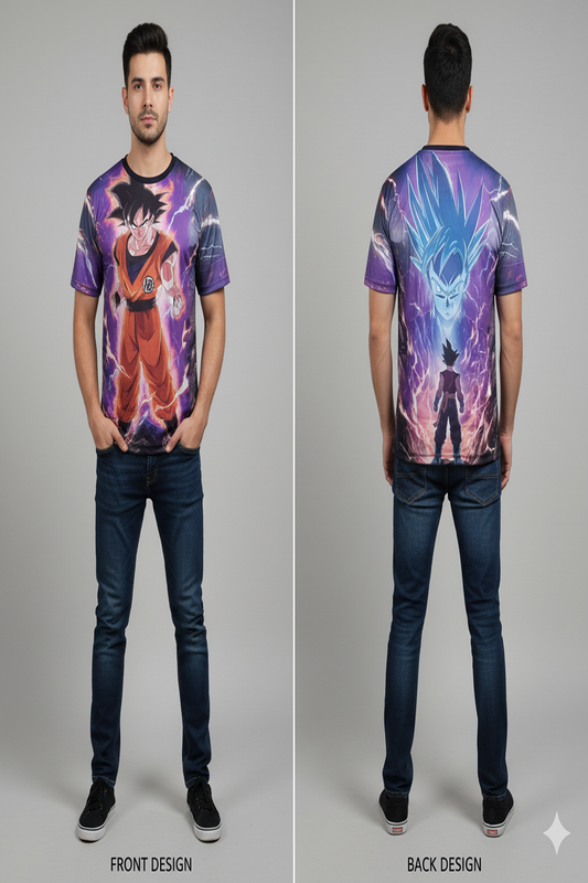 Japanese Anime Dragon Action Goku Character T-Shirt For Men's | AI Genz