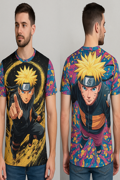 Anime Naruto Graphic Print T-Shirt For Men's\ AI Genz