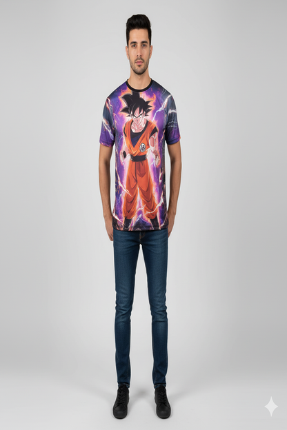 Japanese Anime Dragon Action Goku Character T-Shirt For Men's | AI Genz