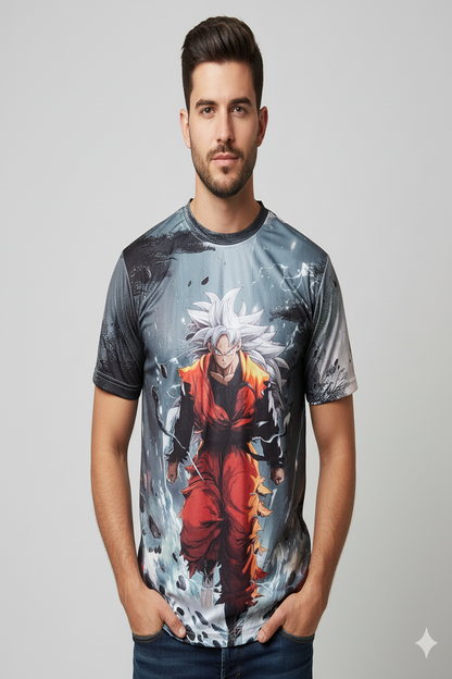 Anime Dragon Goku Character Cool Graphic Print T-Shirt For Men |AIGenz