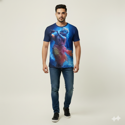 Majestic Lord Shree Krishna Graphic Printed T-shirt