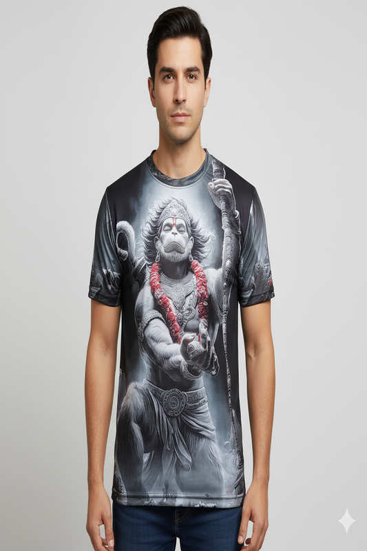 Almighty Immortal Lord Hanuman Graphic T-shirt | AIGenz