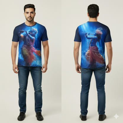 Majestic Lord Shree Krishna Graphic Printed T-shirt