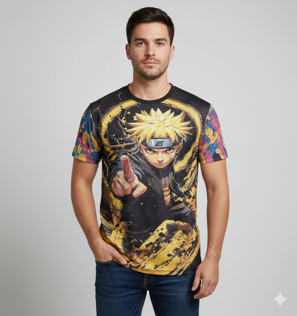 Anime Naruto Graphic Print T-Shirt For Men's\ AI Genz