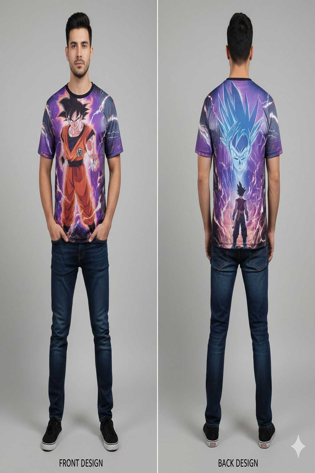 Japanese Anime Dragon Action Goku Character T-Shirt For Men's | AI Genz