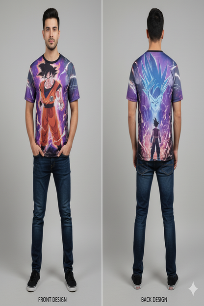 Japanese Anime Dragon Action Goku Character T-Shirt For Men's | AI Genz