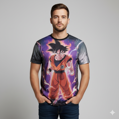 Japanese Anime Dragon Action Goku Character T-Shirt For Men's | AI Genz